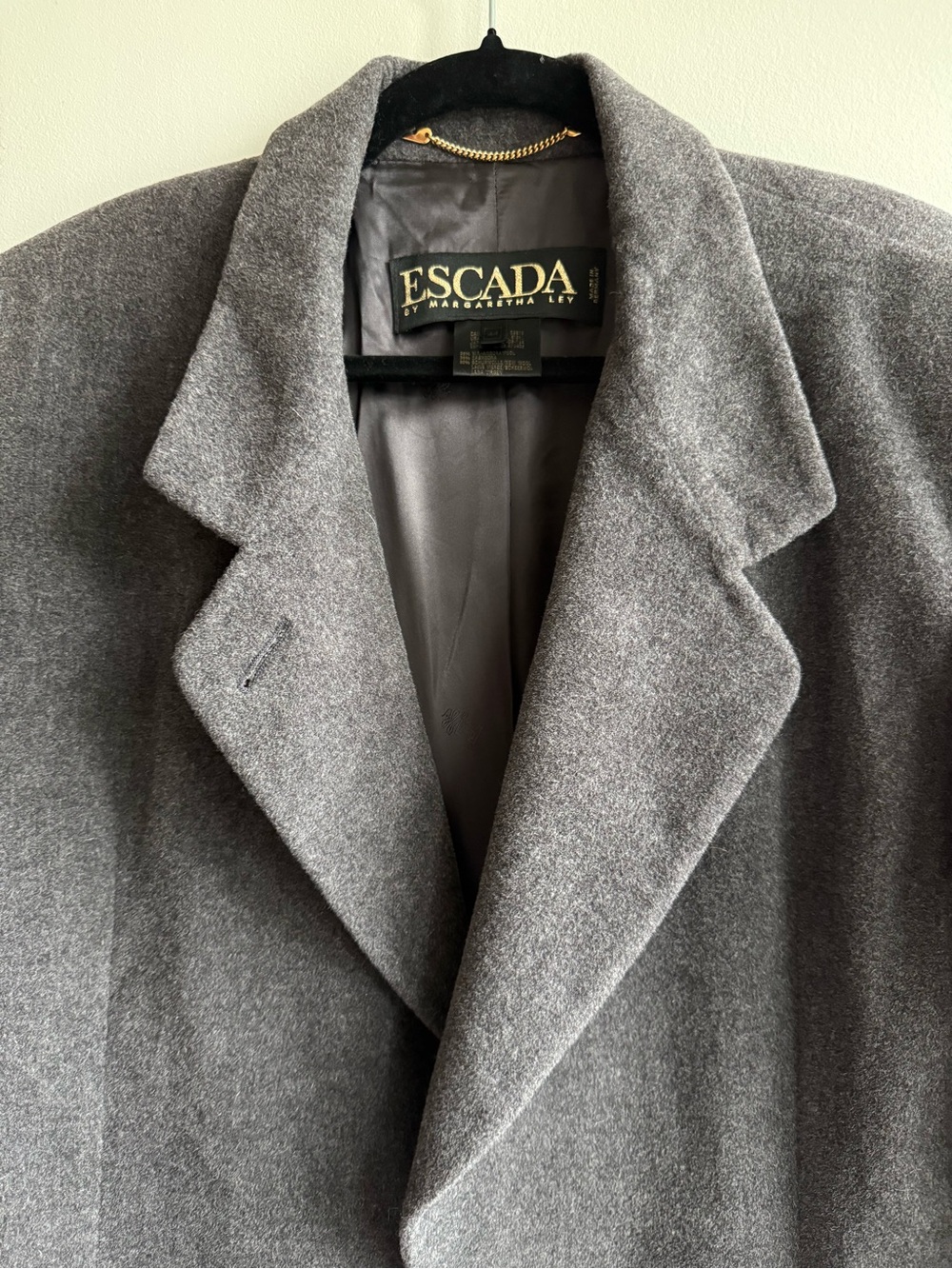 Vintage ESCADA Women's Cashgora Angora Wool Single-Button Blazer 14/XL - Picture 10 of 13